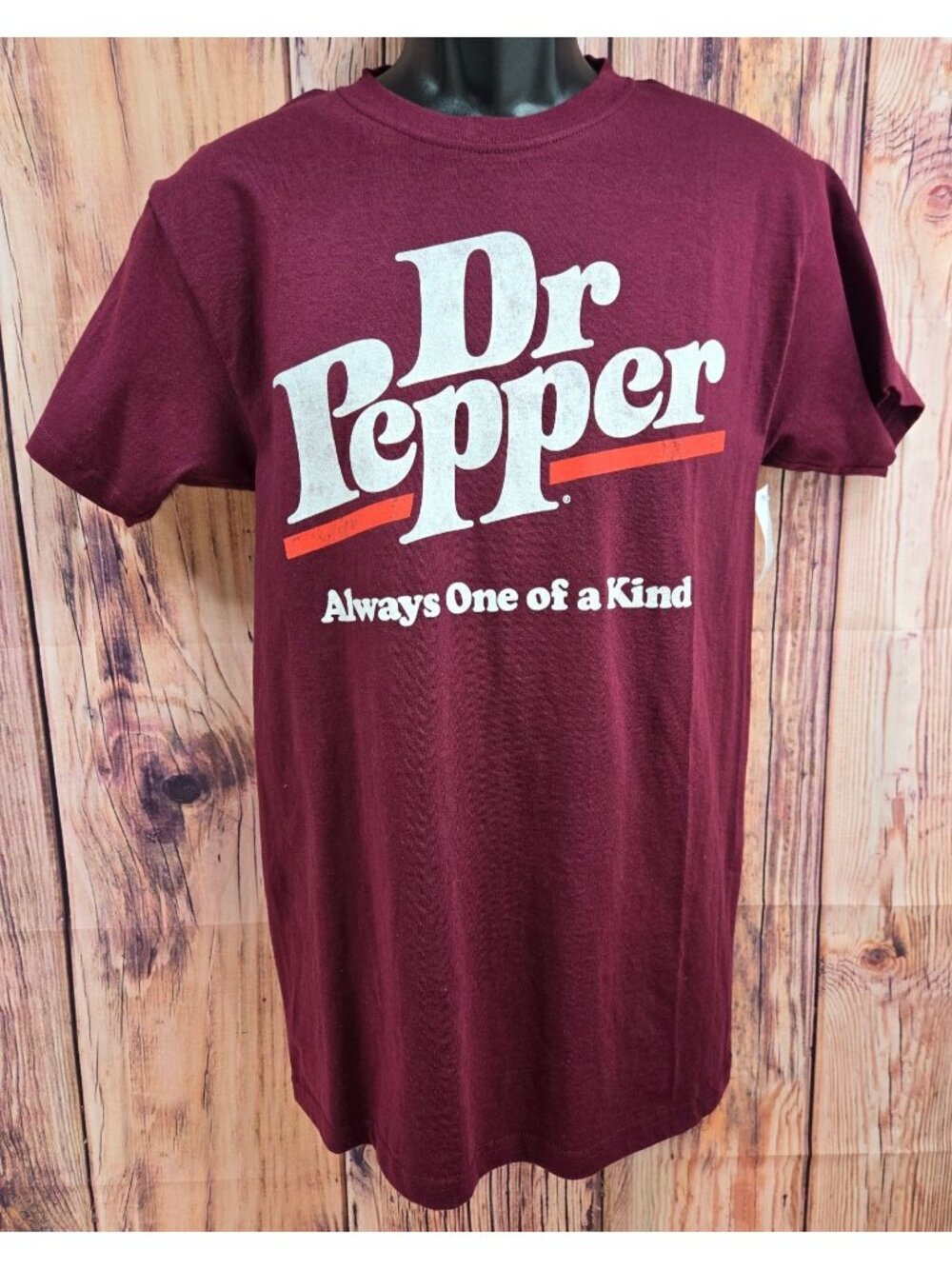 Dr Pepper Maroon Graphic Tee Shirt Size Small (34/36 "Always One Of A Kind"